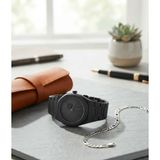 Erkek Kol Saati Bileklik Hediyeli Siyah Kordon Analog Quartz Minimal Tasarım Mat Siyah Kasa Şık Spor Klasik Erkek Saati Günlük Kullanım Np24