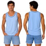 Erkek Kolsuz Sporcu Atlet Seti Yazlık Bisiklet Yaka, Süprem Penye Kumaş, Rahat Kesim,Günlük ve Spor Kullanım İçin Çok Renkli Paket (1, Acık Mavi, XL)