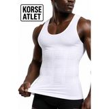 Erkek Korse Atlet - Göbek Toparlayıcı, Bel Inceltici, Dik Duruş (Yukka) - Beyaz - S - M