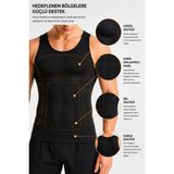 Erkek Korse Atlet Göbek Toparlayıcı Ince Gösteren 1 Beden Incel - 2XL - Siyah