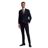Erkek Koyu Lacivert Slim Fit %100 Yün Takım Elbise