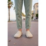 Erkek Krem Hakiki Süet Deri Mule Loafer Mantar Tabanlı Arkası Açık Günlük Terlik Ayakkabı JY0556 TYC03FEBFE054521A50FFC500