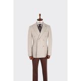 Erkek Kruvaze CEKET-KAX5851W - Bej - 46 - 6 Drop