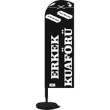 Erkek Kuaförü Yelken Bayrak - Standart
