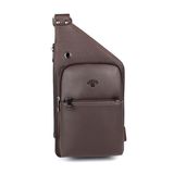 Erkek Kulaklık Çıkışlı Çapraz Askılı Omuz Çanta Göğüs Body bag Çanta (Kahverengi)