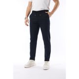 Erkek Kumaş Pantolon Jogger Kesim Slim Fit Likralı Lacivert - Beli Lastikli & Rahat Kesim