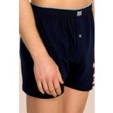 Erkek Lacivert 6'Lı Paket Pamuklu Penye Havlu Bel Boxer
