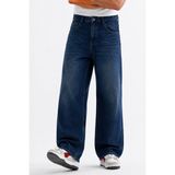 Erkek Lacivert Baggy Bol Kot Pantolon Bol Paça - 34