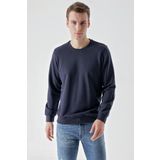 Erkek Lacivert Basic Bisiklet Yaka Sweat-Shirt