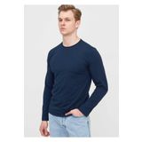 Erkek Lacivert Bisiklet Yaka Battal Sweatshirt