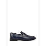 Erkek Lacivert Deri Casual Loafer 26SFD601318