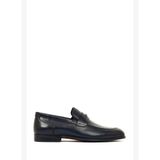 Erkek Lacivert Deri Klasik Loafer 26SFD695318