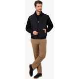 Erkek Lacivert Klasik Desenli Triko Kol Spor Mont - 2XL