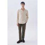 Erkek Lacivert Loose Fit Beli Bağlamalı Pantolon