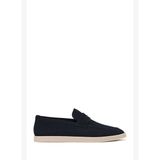 Erkek Lacivert Nubuk Deri Loafer 26SFD6972V3