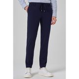 Erkek Lacivert Örme Trend İpli Slim Fit Jogger Pantolon