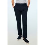 Erkek Lacivert Pamuk Trend Düz Dynamic Fit Chino Pantolon