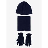 Erkek Lacivert Polar Bere Boyunluk Eldiven Set