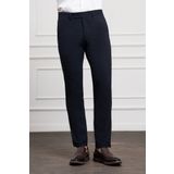 Erkek Lacivert Poliviskon Basic Slim Fit Dar Kesim Classic Pantolon