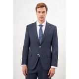 Erkek Lacivert Poliviskon Trend Ekoseli Dynamic Fit Mono Yaka Takım Elbise - 50 - 6 Drop