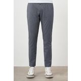 Erkek Lacivert Poliviskon Trend Pileli Slim Fit Spor Pantolon
