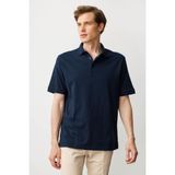 Erkek Lacivert Polo Yaka T-Shirt - 2XL