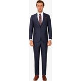 Erkek Lacivert Regular Fit Kareli Takım Elbise - 54 / 6 - 6 Drop
