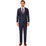 Erkek Lacivert Regular Fit Kareli Takım Elbise - 62 / 6 - 6 Drop