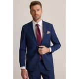Erkek Lacivert Regular Fit Mono Yaka %100 Yün Takım Elbise - 56 / 6
