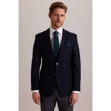 Erkek Lacivert Regular Fit Yünlü Blazer Ceket