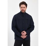 Erkek Lacivert Regular Uzun Mevsimlik Pamuk Polyester Karışımlı Safari Mont&ceket - 2XL