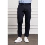Erkek Lacivert Slim Fit Dar Kesim Chino Pantolon
