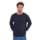 Erkek Lacivert Standart Fit Normal Kesim Pamuklu Basic Bisiklet Yaka Sweatshirt MTLCE113-Lacivert L