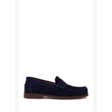 Erkek Lacivert Süet Deri Casual Loafer 26SFD603310