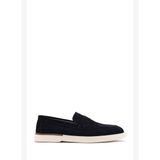 Erkek Lacivert Süet Deri Casual Loafer 26SFD750210