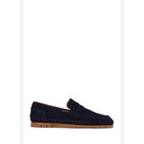 Erkek Lacivert Süet Deri Loafer 26SFD800310