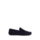Erkek Lacivert Tokalı Süet Deri Loafer 26SFD632510