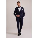 Erkek Lacivert Yelekli Mono Yaka Slim Fit Damatlık - 62 / 6 - 6 Drop