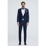 Erkek Lacivert Yelekli Slim Fit Damatlık - 48 / 6