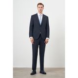 Erkek Lacivert Yünlü Platinium 4-Drop Dynamic Fit Mono Yaka Takım Elbise - 54 - 4 Drop