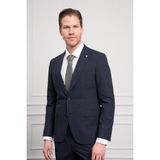 Erkek Lacivert Yünlü Slim Fit Sivri Yaka Takım Elbise - 54 - 6 Drop