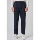 Erkek Lacivert Yünlü Trend Desenli Slim Fit Pantolon