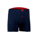 Erkek Lacivert%100 Pamuk Kemerli Düğmeli Boxer (S, Lacivert)