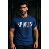 Erkek Lacivet Basic T-Shirt Baskılı Slim Fit %100 Pamuk Tişört - 0 Siyah - 2XL