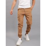Erkek Lastikli Jogger Camel Kargo Cepli Pantolon - 2XL