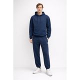 Erkek Lazy Sunday Baskılı Jogging Pantolon%100 Pamuk - Navy NAVY
