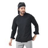 Erkek Likralı Aşçı Ceket - 6403 Siyah Soft
