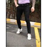 Erkek Likralı Erkek Boru Paça Kot Pantolon Erkek Kot Pantolon - Siyah-001 - 34