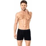 Erkek Likralı Pamuk Penye Boxer 6'lı 12020 - S - Siyah