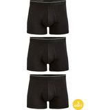 Erkek Likralı Pamuklu Boxer Özel Hijyenik Ambalajlı 3'lü Paket - XL - Siyah